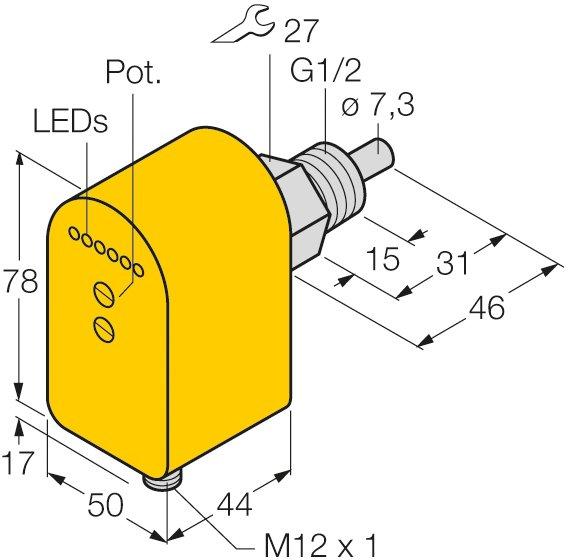 Strömungsüberwachung Eintauchsensor mit integrierter Auswerteelektronik