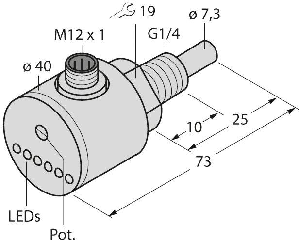 Strömungsüberwachung Eintauchsensor mit integrierter Auswerteelektronik