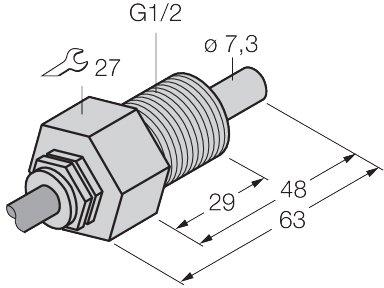 Strömungsüberwachung Eintauchsensor ohne integrierte Auswerteelektronik