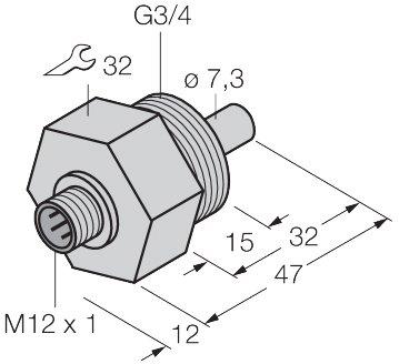 Strömungsüberwachung Eintauchsensor ohne integrierte Auswerteelektronik