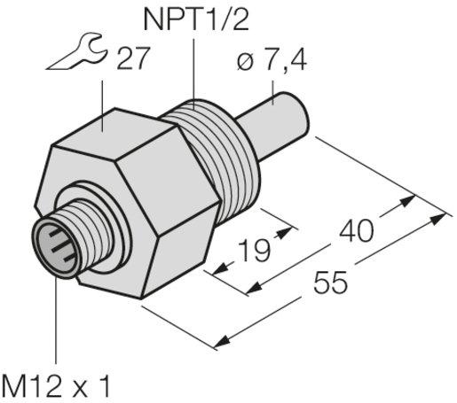 Strömungsüberwachung Eintauchsensor ohne integrierte Auswerteelektronik