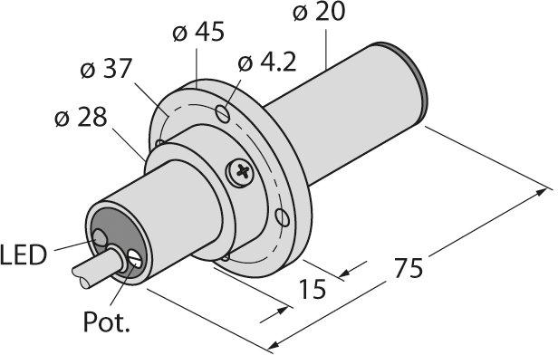Zubehör Montageflansch für Strömungssensoren