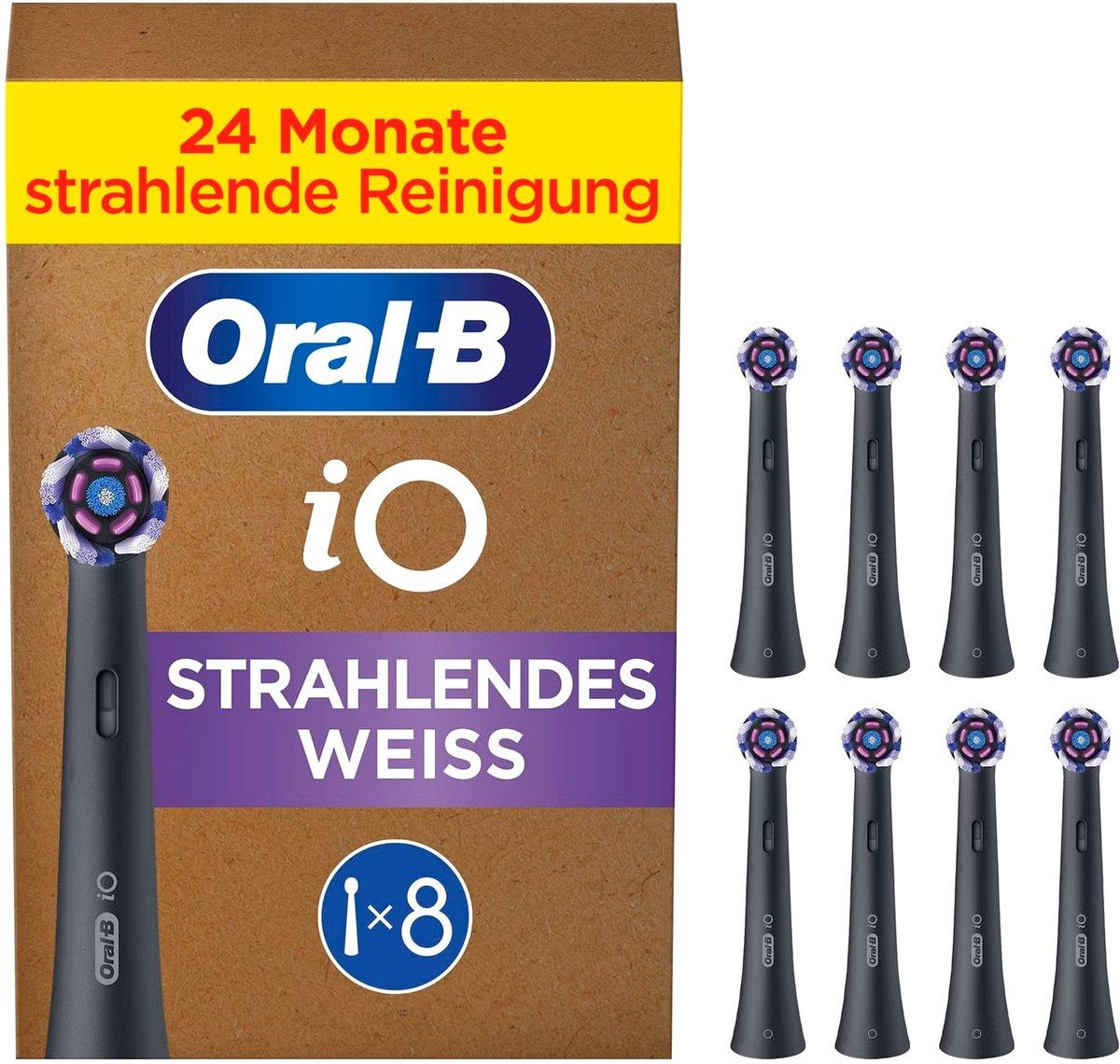 Aufsteckbürsten Oral-B iO Strahlendes Weiss 8 Stück schwarz