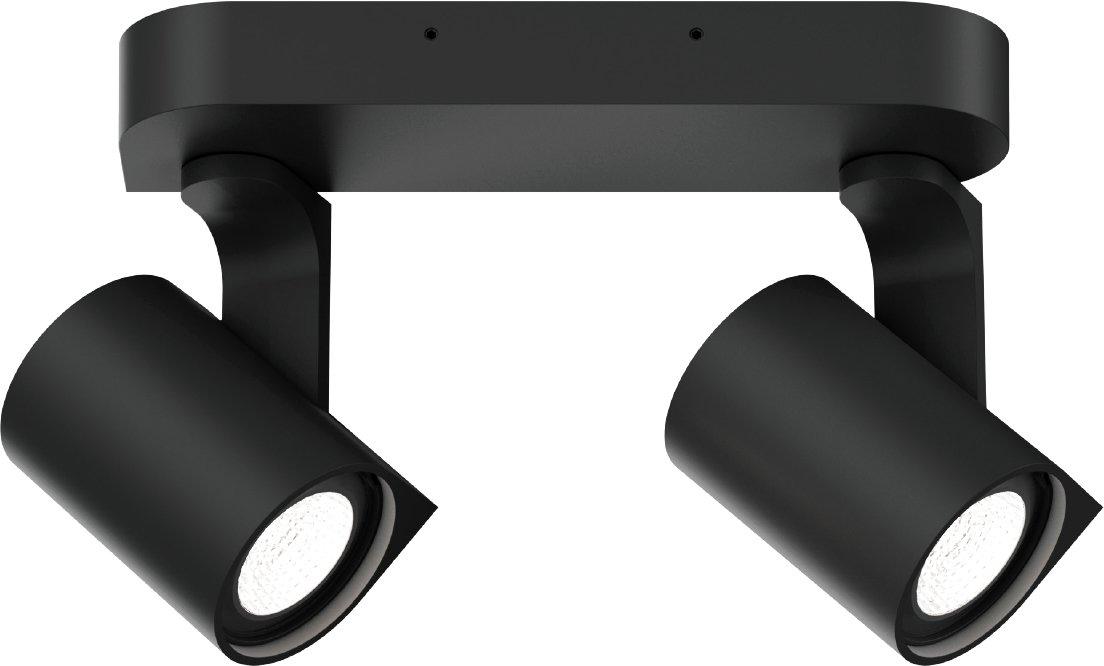 Anbaustrahler SQUBE ON BASE CEILING SURF 2.0 PAR16 schwarz max. 2x12W GU10