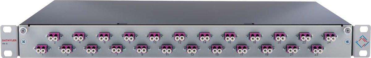 LWL Spleißbox mit 6 LC-Duplexkupplungen und 12 Pigtails OM4