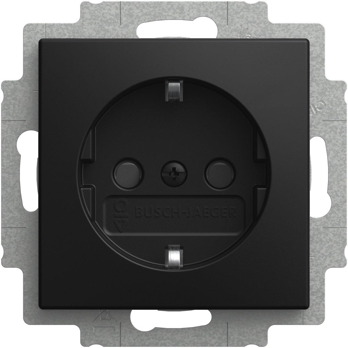 SCHUKO Steckdosen-Einsatz Safety+ schwarz matt - balance&nbsp;SI