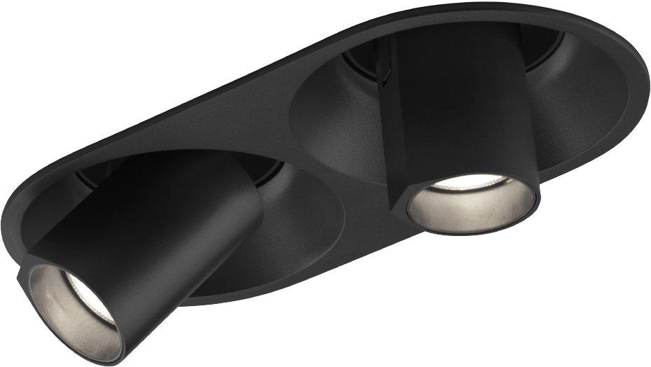 Einbaudownlight BLIEK PETIT CEILING REC 2.0 LED 3000K schwarz 2x6W 700mA 17V