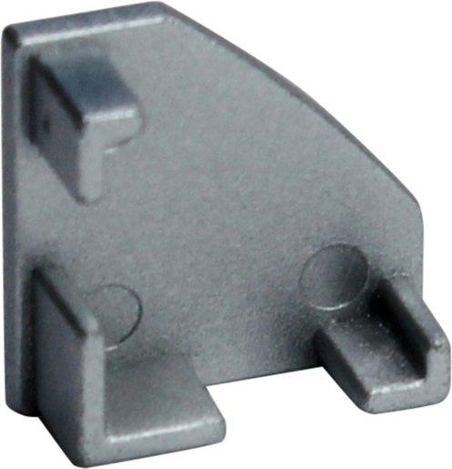 Endkappe silber für Profil P-S-COR01 u. Abd. C-S-01 o. Bohrung