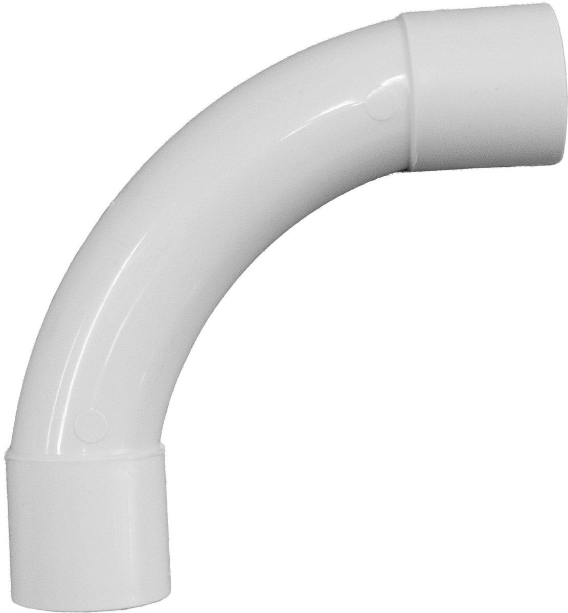 PVC-Steckbogen Ø 25 mm 90° gemufft hellgrau