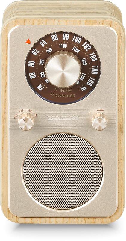 Holzgehäuse Radio AM FM Bluetooth weiß