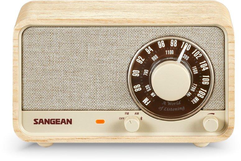 Holzgehäuse Radio Bluetooht AM FM weiß