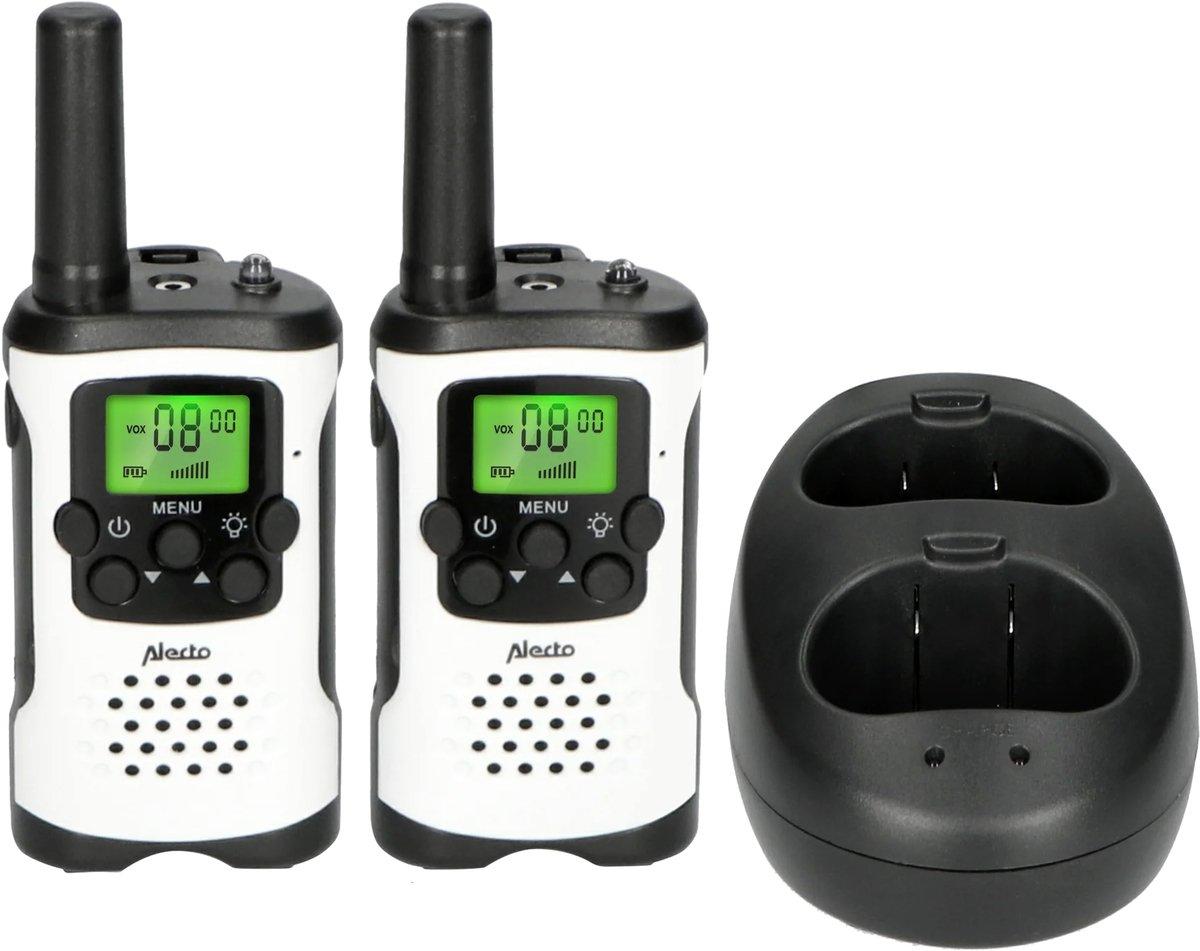 Set mit zwei Walkie Talkies 7 km Reichweite Weiß/Schwarz