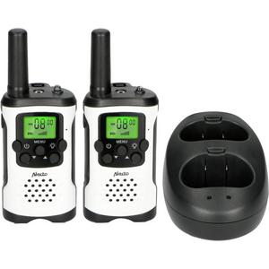 Set mit zwei Walkie Talkies 7 km Reichweite Weiß/Schwarz