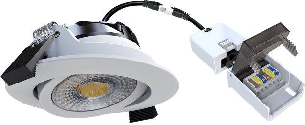 LED-Downlight CIRCLEmini-flat 6W 2700K/3000/4000K COLORselect Weiß