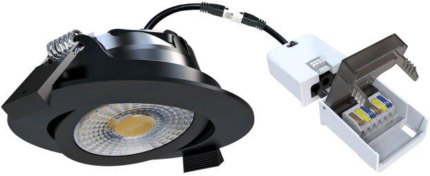LED-Downlight CIRCLEmini-flat 6W 2700K/3000/4000K COLORselect Schwarz