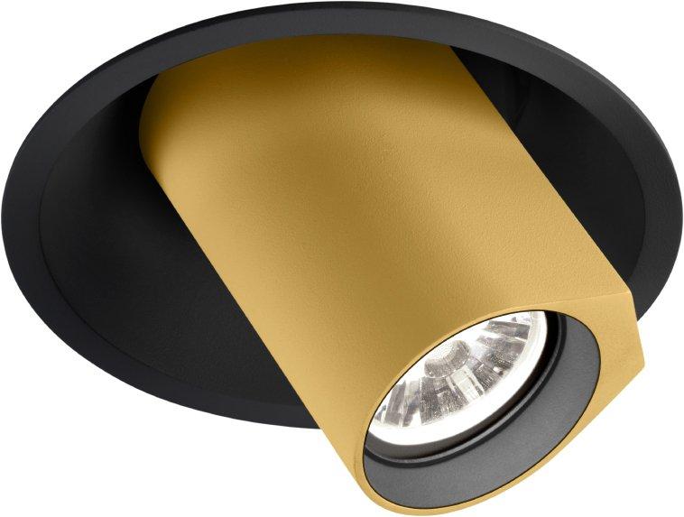 Deckeneinbaudownlight BLIEK ROUND C. REC 1.0 LED 1800-3000K Blattf. schwarz Gold