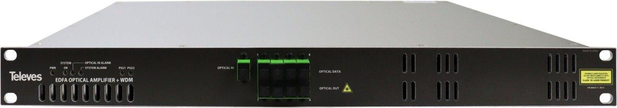 4-Ausgänge Verstärk.WDM 1550nm 4dBm,19",1HE