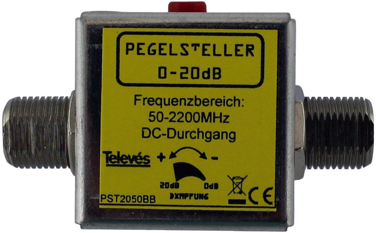 Pegelsteller Buchse/Buchse 20 dB 5-2200 MHz DC