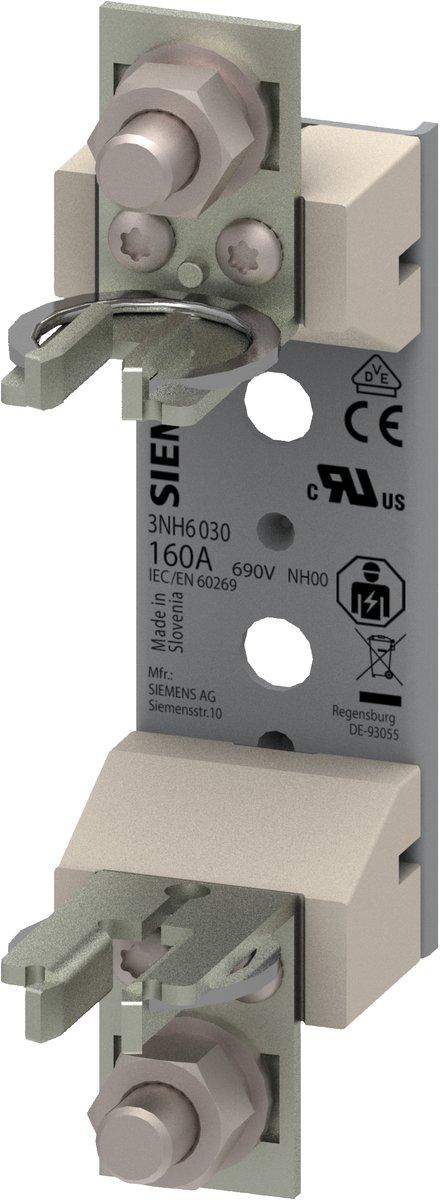 NH-Sicherungsunterteil Keramik Baugröße 00 1-polig 160 A 690 V (1000 V)