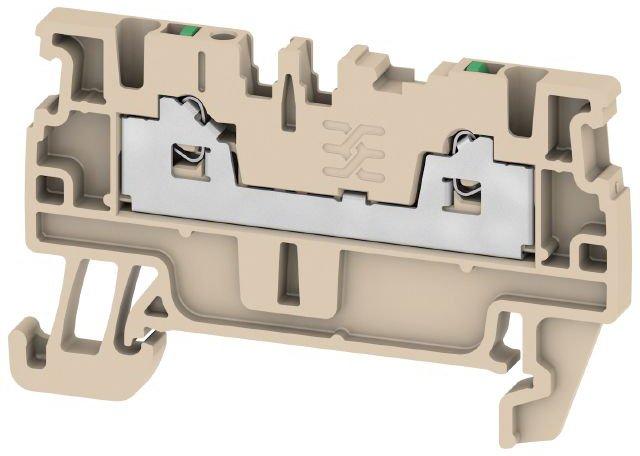 Durchgangs-Reihenklemme SNAP IN beige 1,5 mm² 17,5 A 500 V Anzahl Anschlüsse: 2