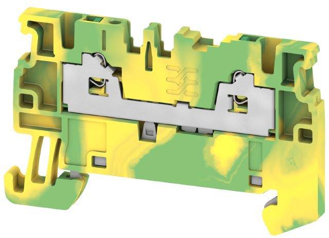 Schutzleiter-Reihenklemme SNAP IN 1,5 mm² 500 V grün/gelb