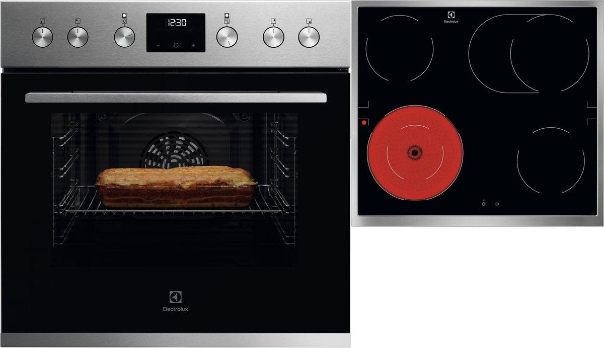 Einbauherd mit Herdgebundenes Glaskeramikkochfeld 60 cm