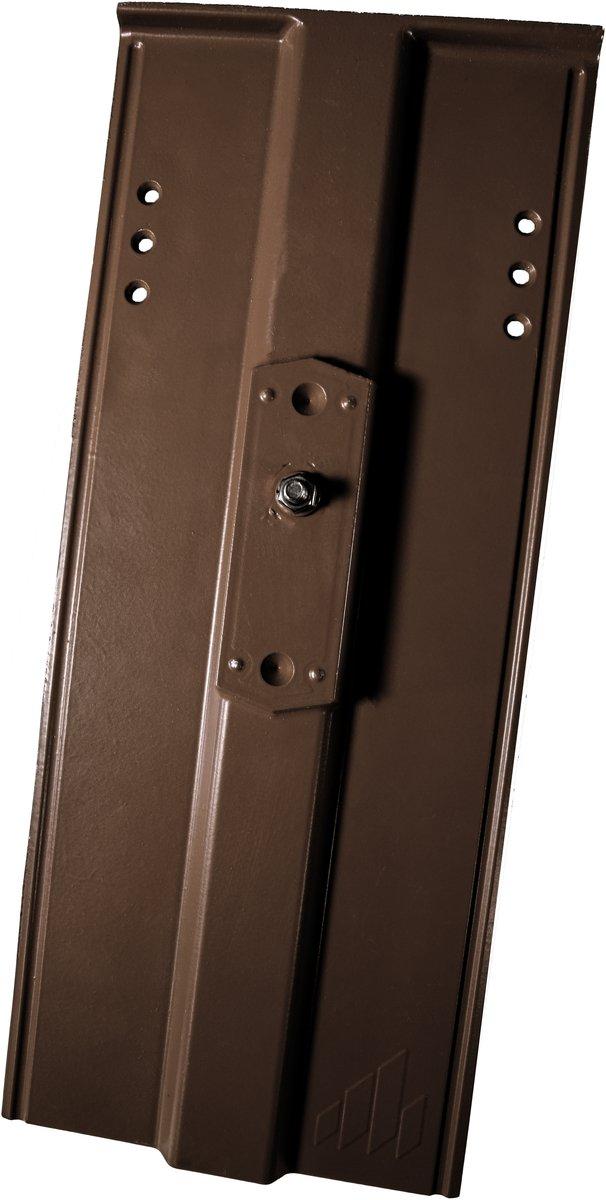 System-Grundplatte Vintage Alu + Schrauben dunkelbraun