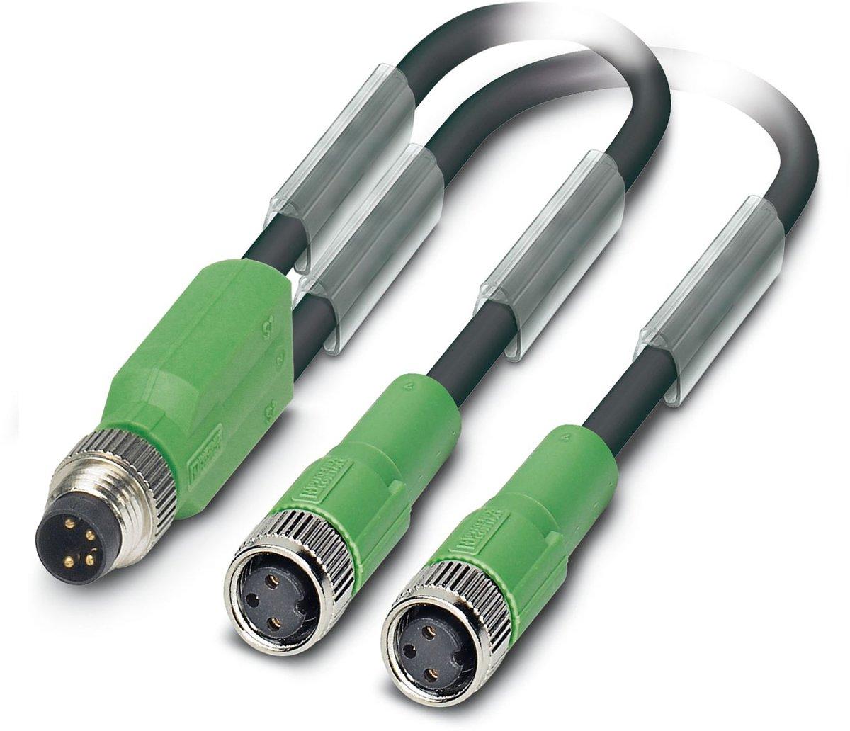 Sensor-/Aktor-Kabel SAC-3P-M8Y/2X0,3-PUR/M 8FS