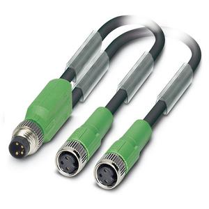 Sensor-/Aktor-Kabel SAC-3P-M8Y/2X0,3-PUR/M 8FS