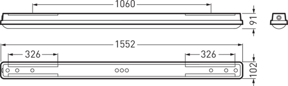 Ersatzwanne für Feuchtraum-Anbauleuchte