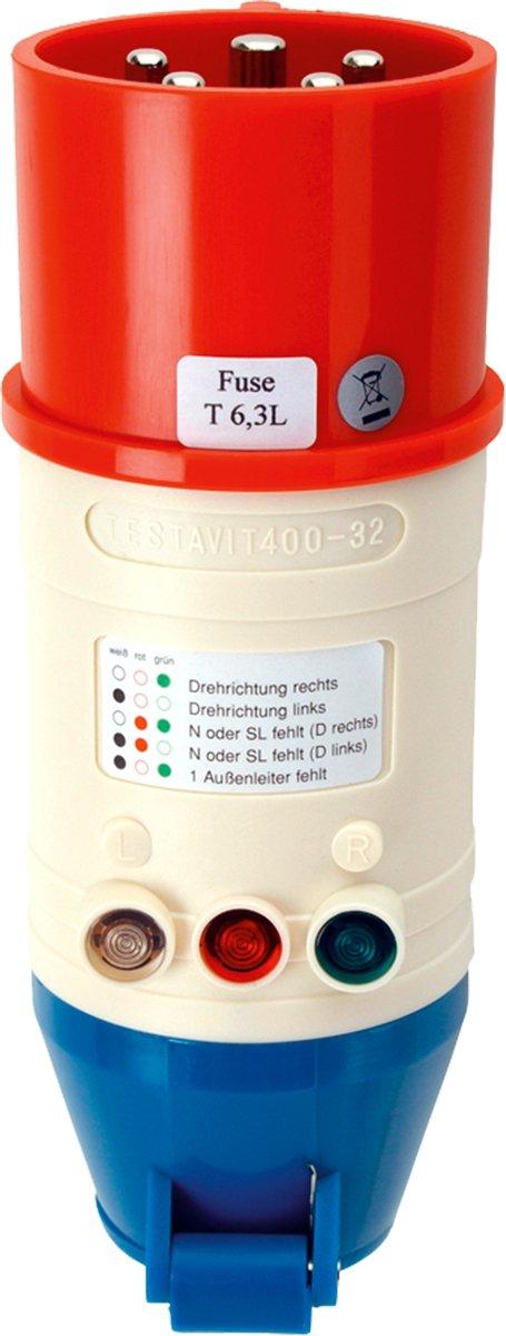CEE-Adapter mit Drehfeldrichtungsanzeige für 16 und 32 A