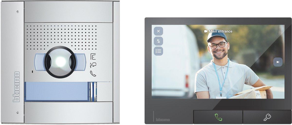 Flex ONE Video-Set mit Türstation SFERA (1 und 2 Ruftasten) + CLASSE300X Dark