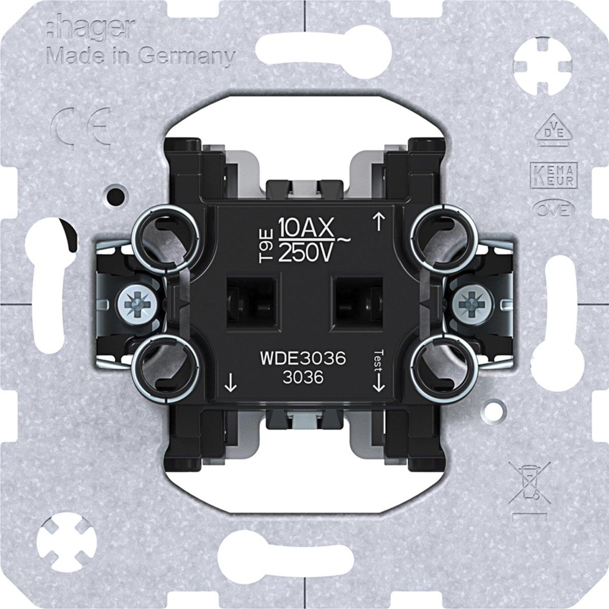 Wechselschalter Wipp-Einsatz Unterputz 10 AX