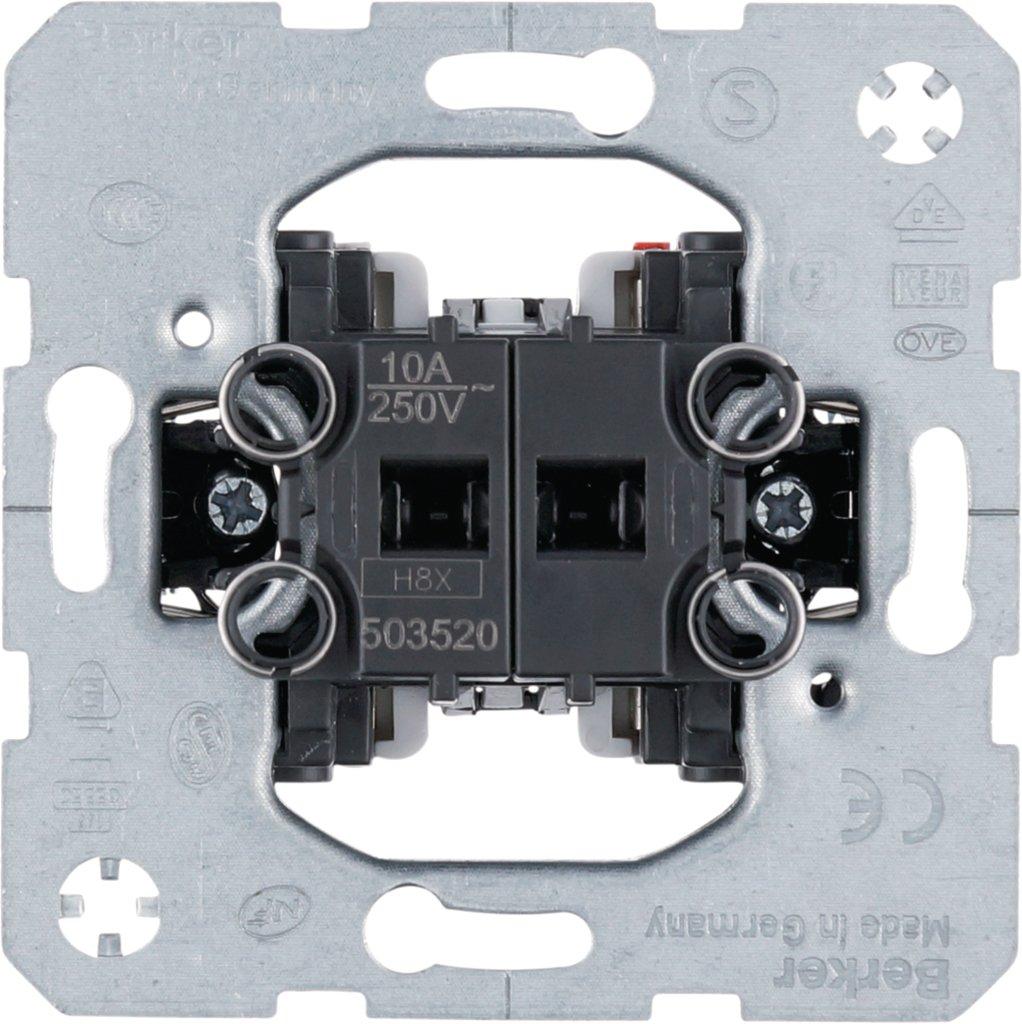 Jalousietaster mechanischer und elektronische Verrieglung Wipp-Einsatz UP,10A