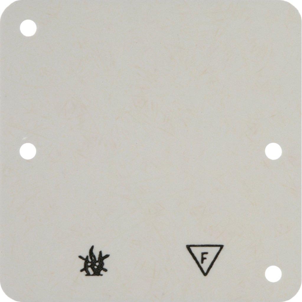 Selbstverlöschende Bodenplatte für Aufputz-Rahmen 1fach 82 x 82 mm weiß