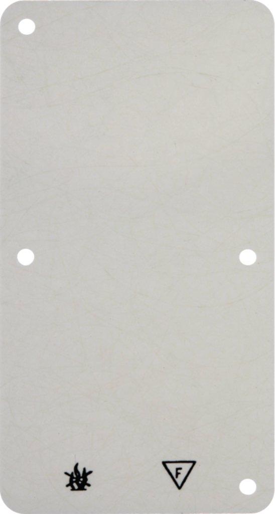 Selbstverlöschende Bodenplatte für Aufputz-Rahmen 2fach 82 x 153 mm weiß