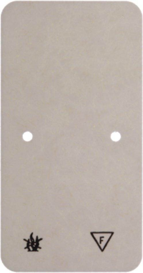Selbstverlöschende Bodenplatte für Aufputz-Rahmen 2fach 61 x 117 mm weiß