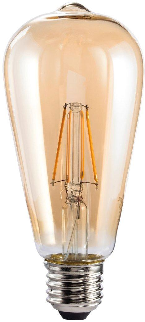 LED-Filament E27 685lm ersetzt 53W Vintagelampe dimmbar Amber Warmweiß
