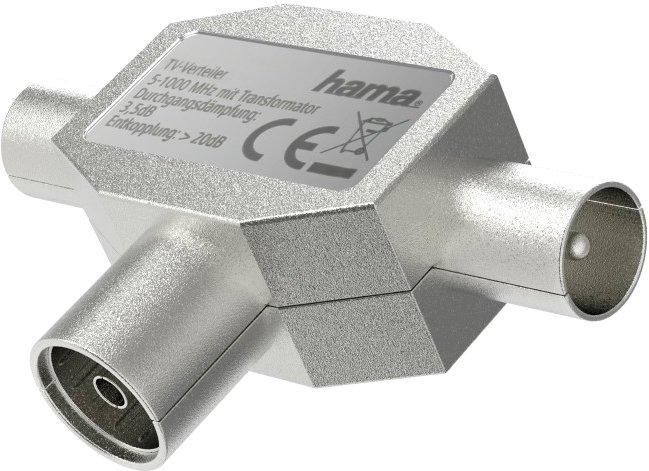 Antennen-Verteiler Koax-Kupplung- 2 Koax-Stecker Metall