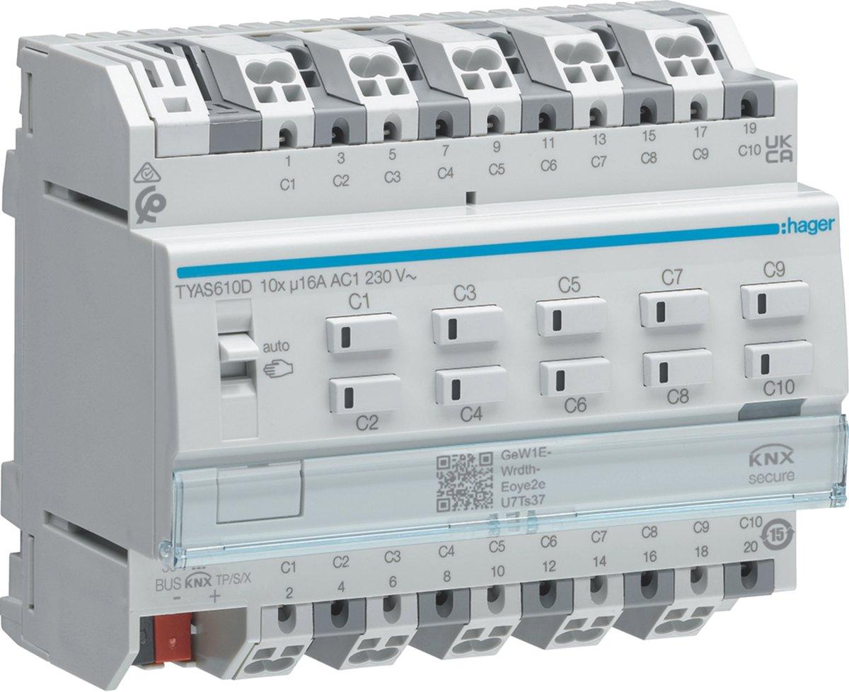 Schalt-/Jalousieaktor 10/5-fach KNX Secure 16A C-Last
