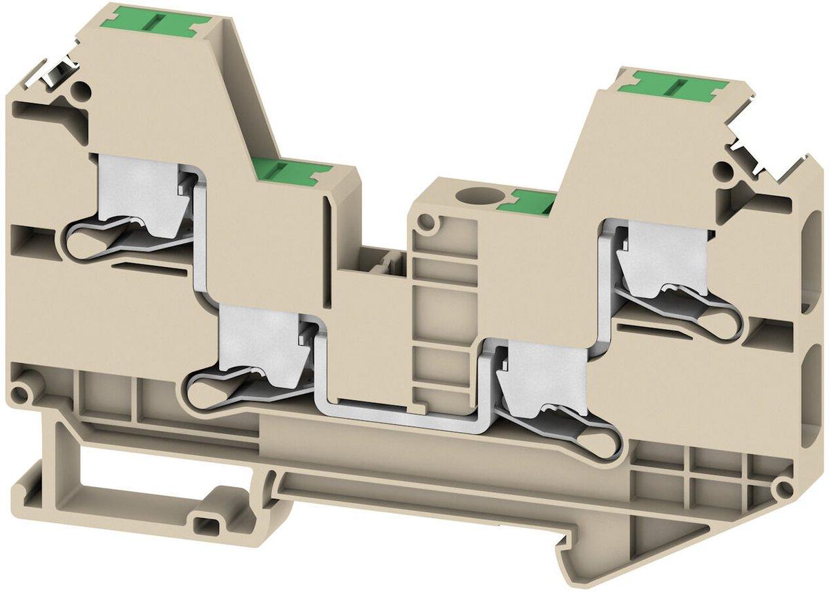 Durchgangs-Reihenklemme SNAP IN dunkelbeige 6 mm² 41 A 1000 V