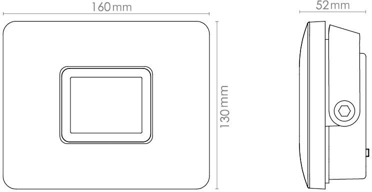 Außenleuchte FLOM MIDI graphit 23W LED 3000K 2610lm IP65 mit PIR-Sensor