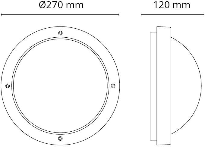 Aussenleuchte PRIMO 1100 Graphit 8W LED 760lm 3000K Ra>80 IP65 mit Sensor (HF)