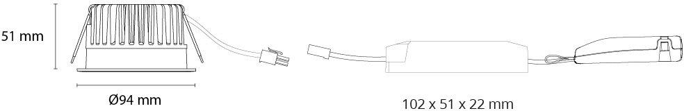 Einbauspot JUNISTAR SOFT weiß 9W LED 2700K Ra 98 DALI