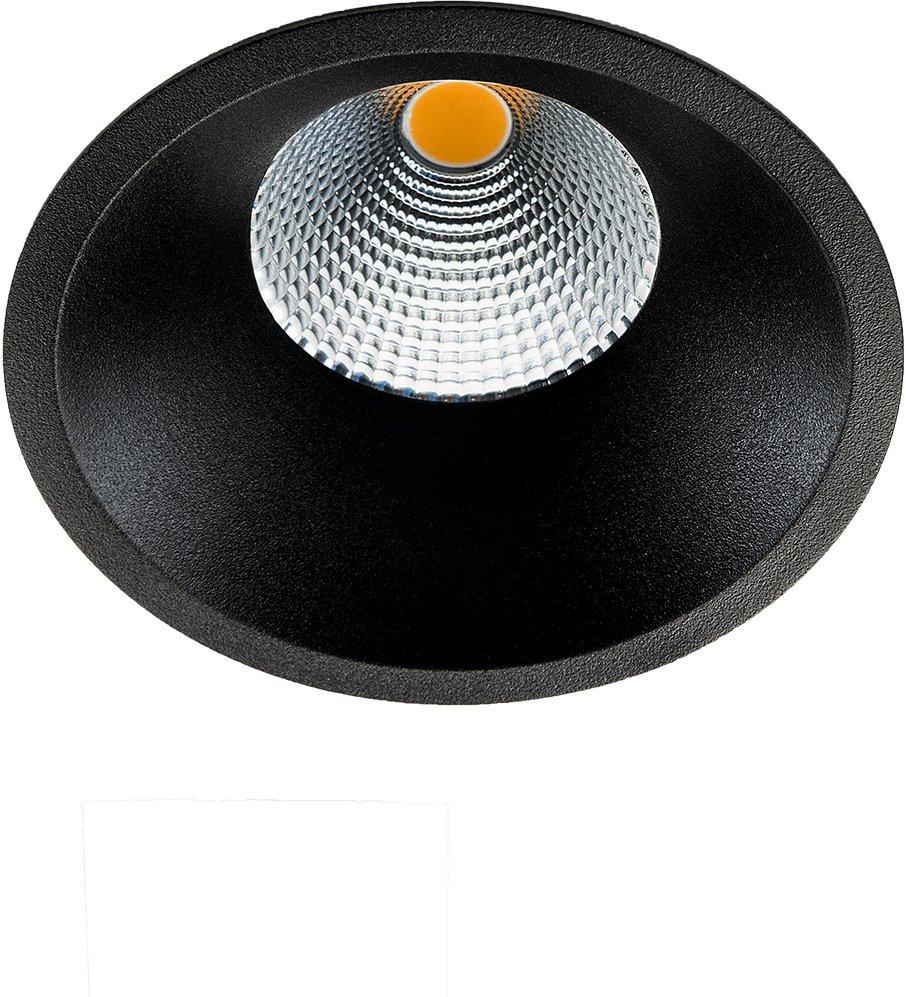 Einbauspot SOFT SLIM schwarz 9W LED 3000K Ra 98
