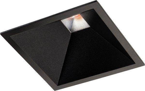 Einbauspot SOFT SQUARE schwarz 12W LED 2700K Ra 98