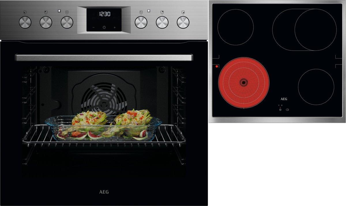 Set Backofen Einbau SurroundCook mit Glaskeramik Kochfeld 60 cm