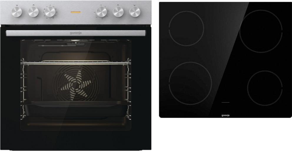 Einbaubackofen BC6715E02XK mit Glaskeramik Kochfeld ECD641BSC