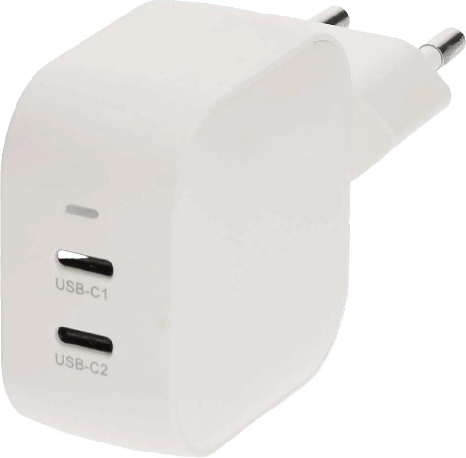 Netzladegerät 45 W GaN PD3.0 2.25 A / 3.0 A Anzahl der Ausgänge: 2 2x USB-C Weiss