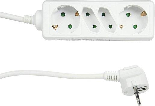 Tischverteiler 2+2-fach Anschlussleitung 1,4m weiß